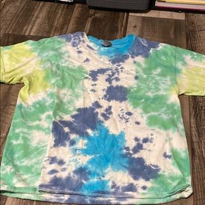 Kids Tie-Dye T-Shirt - Blue, Green, and White